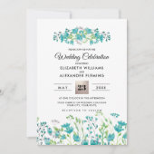 野生の牧草地 |春山脈結婚式招待状 招待状 (正面)