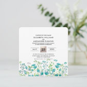 野生の牧草地 |春山脈結婚式招待状 招待状 (スタンド正面)