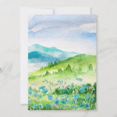 野生の牧草地 |春山脈結婚式招待状 招待状 (裏面)