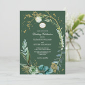 野生の牧草地 |緑の植物幾何学結婚学 招待状 (スタンド正面)