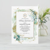 野生の牧草地 |緑の植物幾何学結婚学 招待状 (スタンド正面)