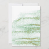 野生の牧草地 |緑の植物幾何学結婚学 招待状 (裏面)