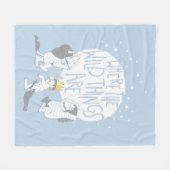 野生の物がある場所 |月と星 フリースブランケット (正面(横))