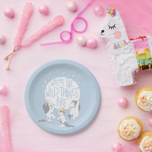 野生の物がある場所 |月と星 ペーパープレート (パーティー)