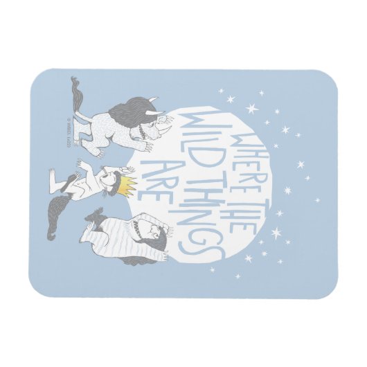 野生の物がある場所 |月と星 マグネット (横)