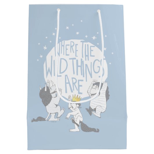 野生の物がある場所 |月と星 ミディアムペーパーバッグ (裏面)