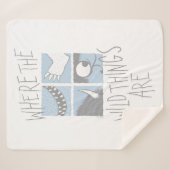 野生の物がある場所 |正方形グラフィック シェルパブランケット (正面(横))