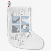 野生の物がある場所 |正方形グラフィック スモールクリスマスストッキング (正面)
