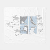 野生の物がある場所 |正方形グラフィック フリースブランケット (正面(横))