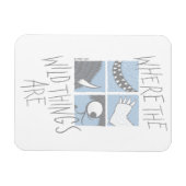 野生の物がある場所 |正方形グラフィック マグネット (横)