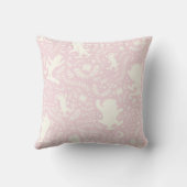 野生の物がピンクの花のパターンを クッション (裏面)