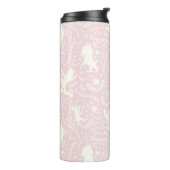 野生の物がピンクの花のパターンを タンブラー (回転左)