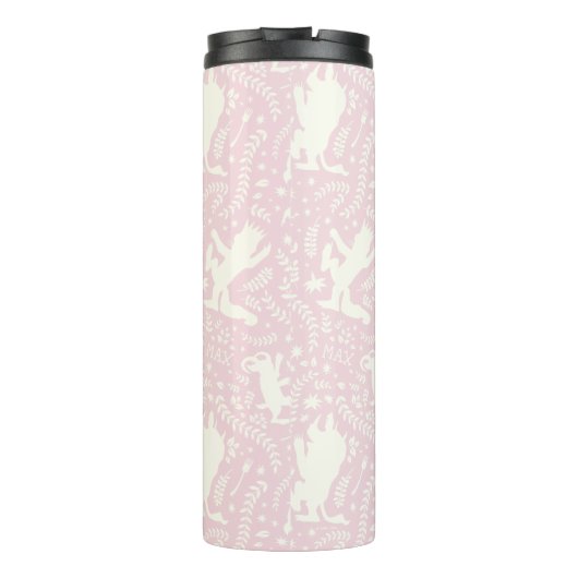 野生の物がピンクの花のパターンを タンブラー (裏面)