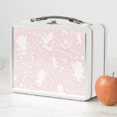 野生の物がピンクの花のパターンを メタルランチボックス (インサイチュ)