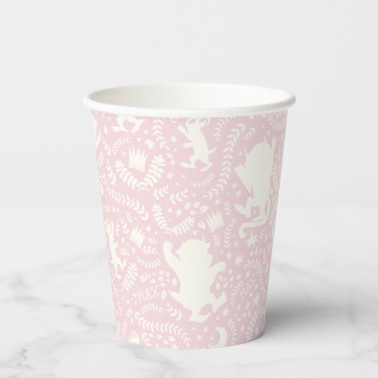 野生の物がピンクの花のパターンを 紙コップ (裏面)