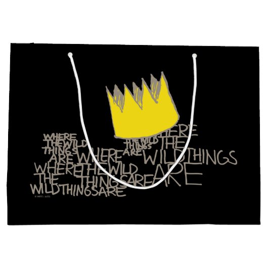 野生の物が存在する場所 |クラウン ラージペーパーバッグ (裏面)