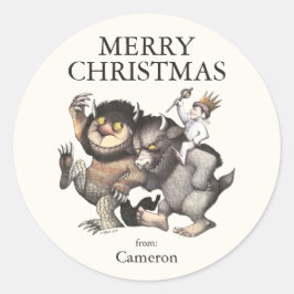 野生の物が存在する場所 |メリークリスマス ラウンドシール