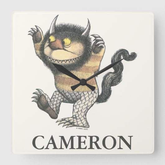 野生の物が存在する場所 |ワイルドなアイテム |名前の追加 スクエア壁時計 (正面)