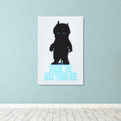 野生の物が存在する場所 |ワイルドThingシルエット キャンバスプリント (インサイチュ (ウッドフロア))