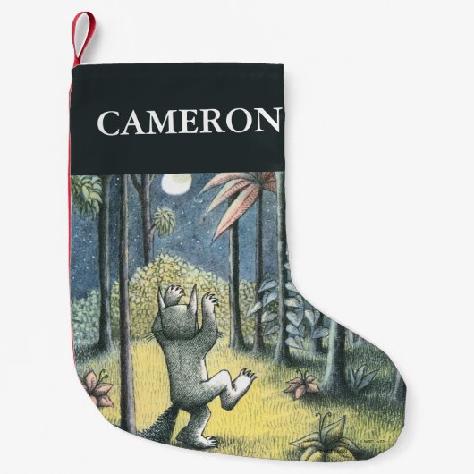 野生の物が存在する場所 |名前の追加 スモールクリスマスストッキング (正面)