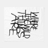 野生の物が存在する場所 |手書き フリースブランケット (正面(横))