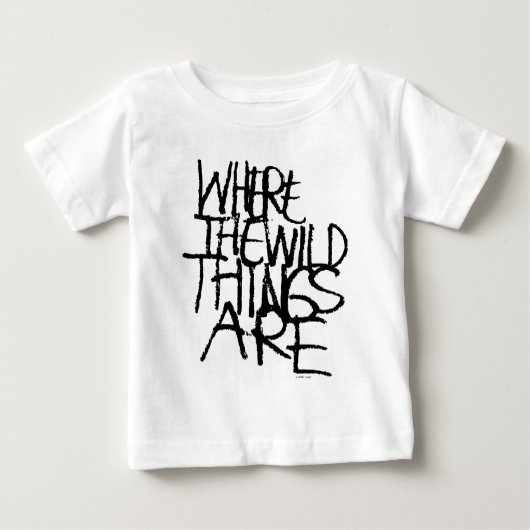 野生の物が存在する場所 |手書き ベビーTシャツ (正面)