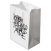 野生の物が存在する場所 |手書き ミディアムペーパーバッグ (裏面アングル)