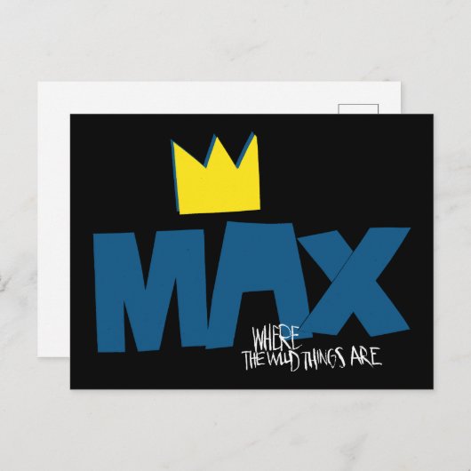 野生の物が存在する場所 |最大とクラウン ポストカード (正面/裏面)