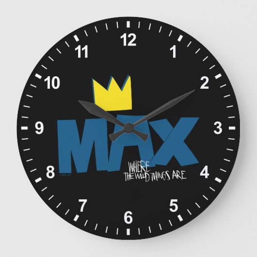 野生の物が存在する場所 |最大とクラウン ラージ壁時計 (正面)