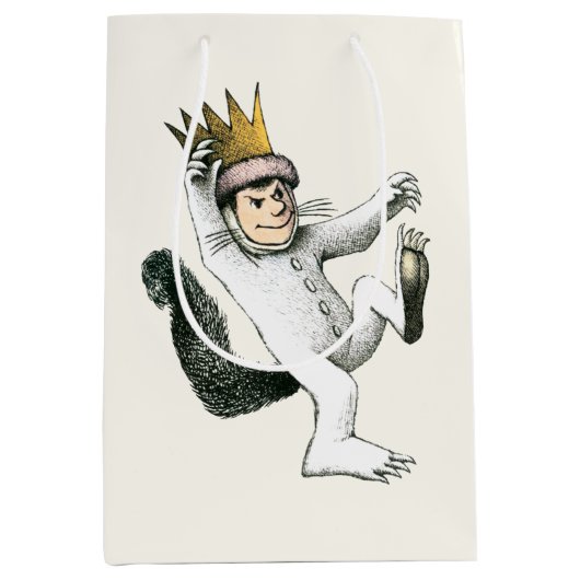 野生の物が存在する場所 |最大 ミディアムペーパーバッグ (正面)