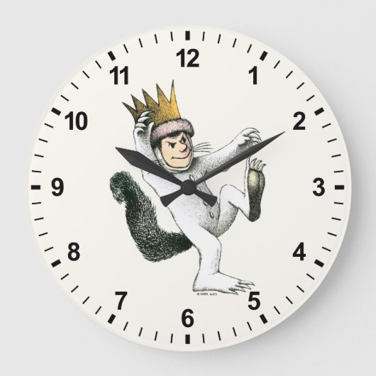 野生の物が存在する場所 |最大 ラージ壁時計 (正面)