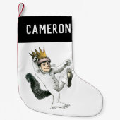 野生の物が存在する場所 |最大 |名前の追加 スモールクリスマスストッキング (正面)