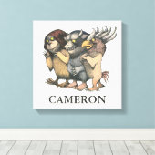 野生の物が存在する場所 |生物 キャンバスプリント (インサイチュ (ウッドフロア))