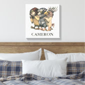 野生の物が存在する場所 |生物 キャンバスプリント (インサイチュ (寝室))