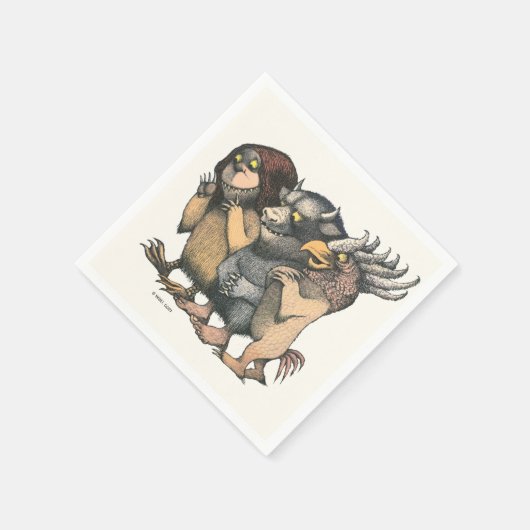 野生の物が存在する場所 |生物 スタンダードカクテルナプキン (角)