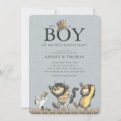 野生の物が存在する場所 |男の子の赤ちゃんシャワー 招待状 (正面)