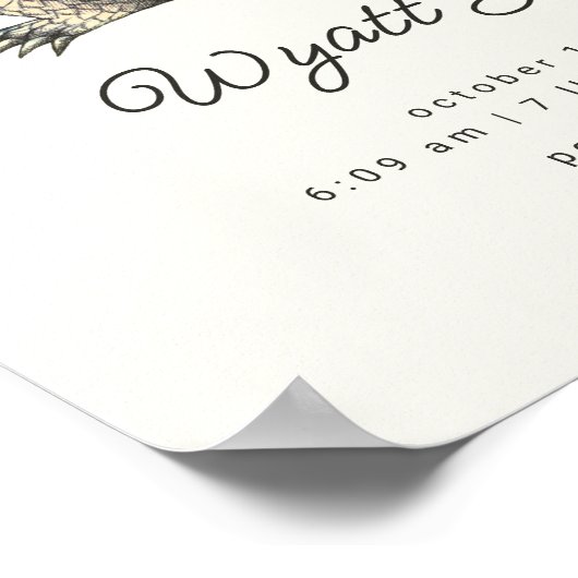 野生の物が存在する場所 |誕生統計 ポスター (角)