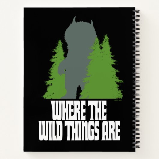 野生の物が存在する場所 |野生のモノと木 ノートブック (裏面)