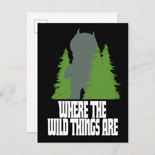 野生の物が存在する場所 |野生のモノと木 ポストカード (正面/裏面)