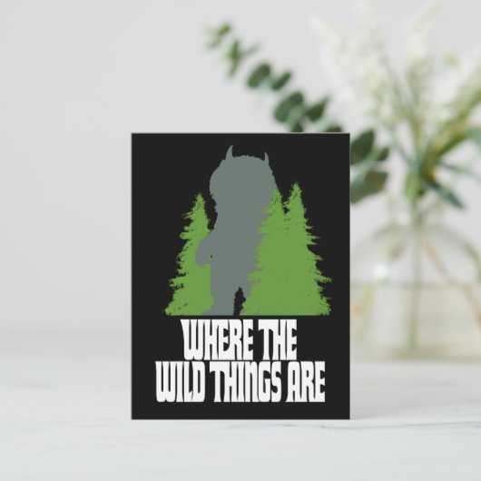 野生の物が存在する場所 |野生のモノと木 ポストカード (スタンド正面)