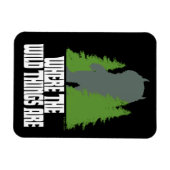 野生の物が存在する場所 |野生のモノと木 マグネット (横)