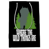 野生の物が存在する場所 |野生のモノと木 ミディアムペーパーバッグ (正面)