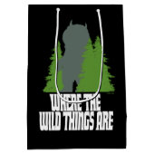 野生の物が存在する場所 |野生のモノと木 ミディアムペーパーバッグ (裏面)