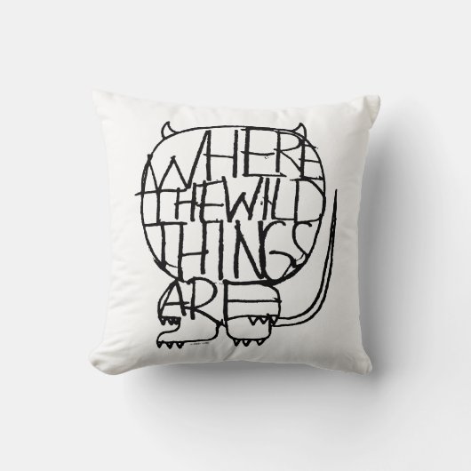 野生の物が存在する場所 |野生のThingスケッチ クッション (正面)