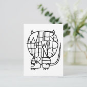 野生の物が存在する場所 |野生のThingスケッチ ポストカード (スタンド正面)