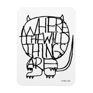 野生の物が存在する場所  野生のThingスケッチ マグネット