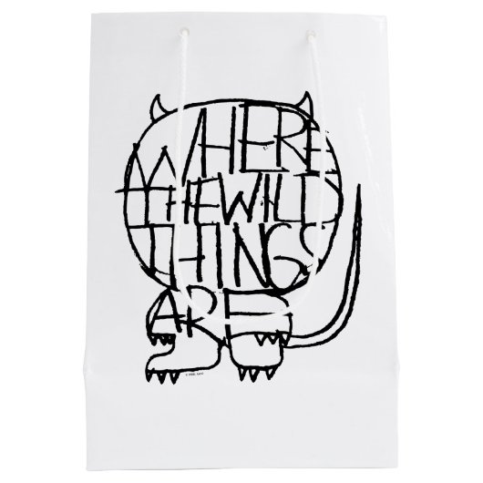 野生の物が存在する場所 |野生のThingスケッチ ミディアムペーパーバッグ (裏面)