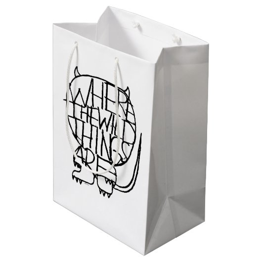 野生の物が存在する場所 |野生のThingスケッチ ミディアムペーパーバッグ (裏面アングル)