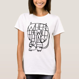 野生の物が存在する場所 野生のThingスケッチ Tシャツ