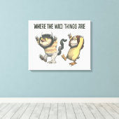 野生の物が存在する場所 | 2つのワイルドなもの キャンバスプリント (インサイチュ (ウッドフロア))